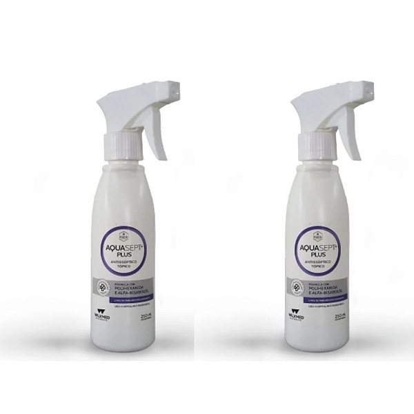 Kit C/2 Aquasept Plus Solução Polihexanida PHMB Spray 250ml Cada - Walkmed