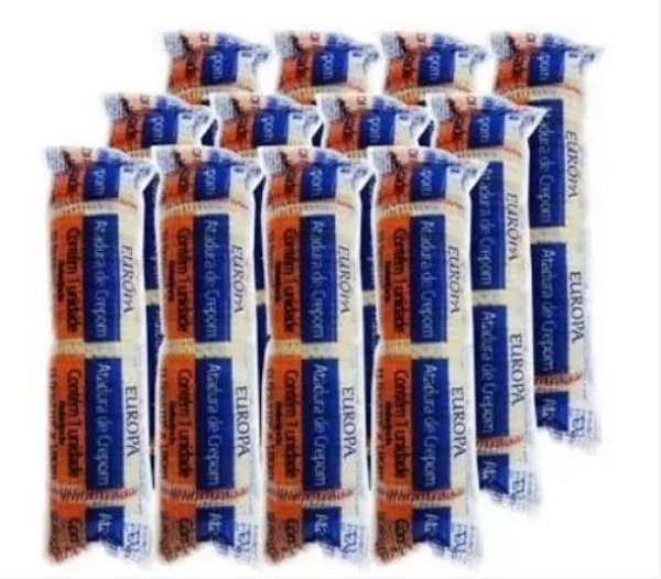Atadura de Crepom 08cm x 1,8m 13 fios Pacote C/12 unidades - Europa