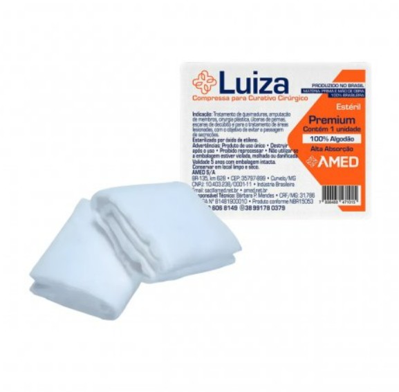 Kit C/10 Curativos Algodonado Estéril 15cm x 60cm (Aberto) tipo Zobec - Luiza