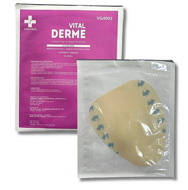 Caixa C/5 Curativos Hidrocóloide Fino 15cm x 18cm (Sacral) - Vital Derme