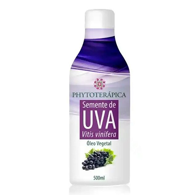 Óleo Vegetal de Semente de Uva 100% Puro 500ml - Phytoterápica