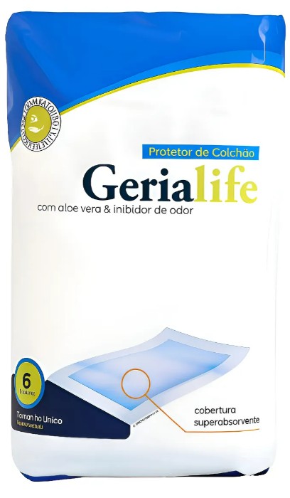 Protetor Descartável De Colchão 80cm x 62cm Pacote C/6 Unidades - Gerialife