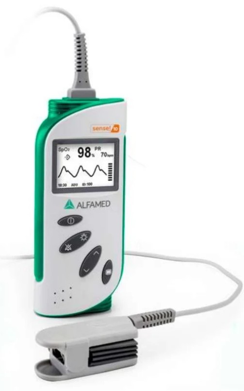 Oxímetro De Pulso Portátil SENSE 10 Com Sensor Neonatal - Alfamed