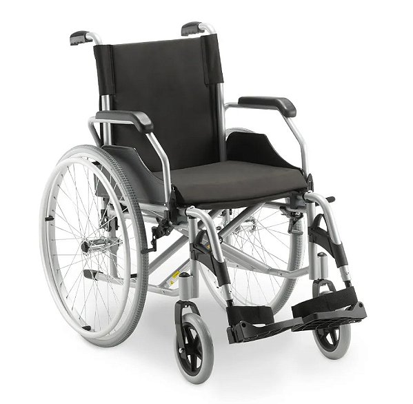 Cadeira de Rodas em Alumínio Dobrável até 120 Kg Assento 44cm D600 - Dellamed