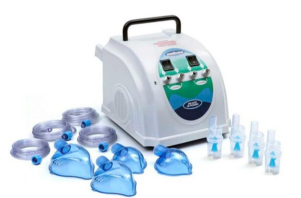 Inalador/Nebulizador Com 4 Saídas MD 400 Bi-Power Bivolt (Sem Suporte) - Medicate