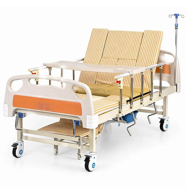 Cama Hospitalar Até 210kg Com 4 Manivelas (Decúbito Lateral) Com Colchão Senior Care Confortmax