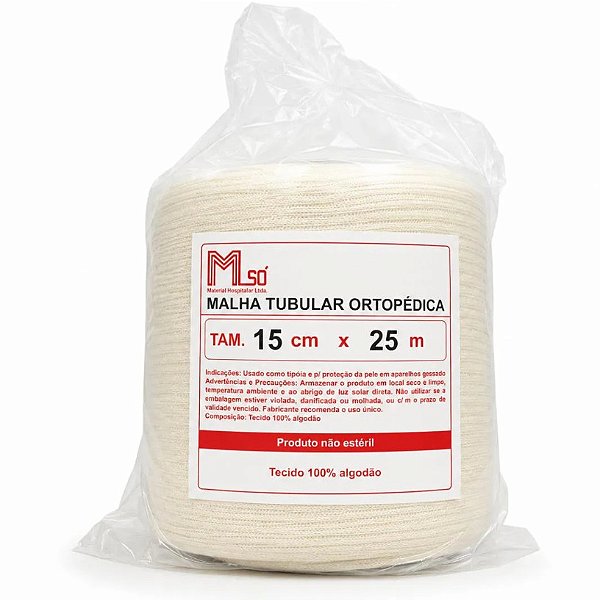 Malha Tubular Ortopédica 15cm x 25 Metros Unidade - Msó