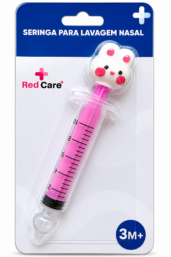 Seringa Para Lavagem Nasal Rosa Red Care - Supermedy