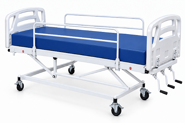 Kit Cama Hospitalar 3 Manivelas S-8800-B + Colchão D-28