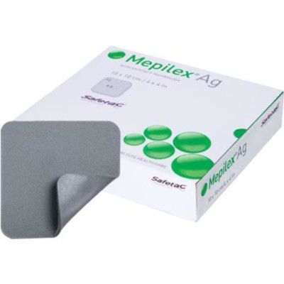 Curativo Mepilex Ag 10 x 10cm Espuma Antimicrobiana Unidade - Molnlycke