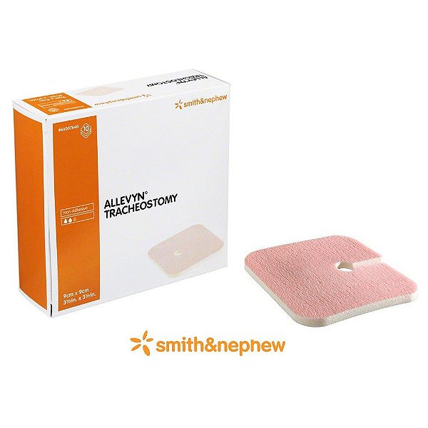 Curativo Allevyn 9cm x 9cm Traqueostomia Caixa C/10 unidades - Smith&Nephew