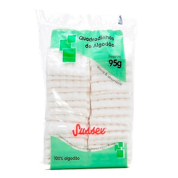 Algodão Quadrado Hidrófilo 95g - Sussex