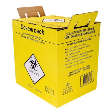 Coletor de Material Perfuro Cortante 20L - Descarpack