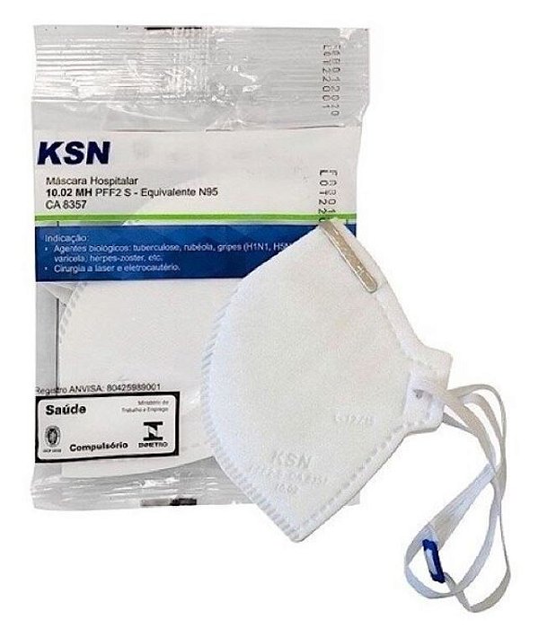 Máscara de Proteção Descartável PFF-2 S/ N95 - KSN