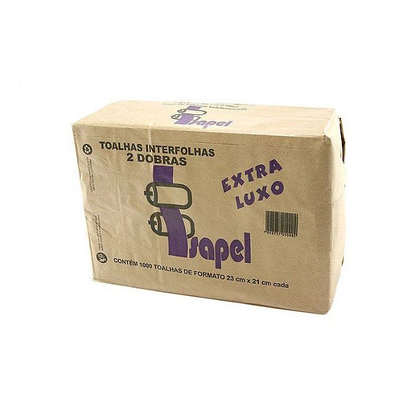 Papel Toalha Interfolha C/1000un Branco Extra Luxo - Isapel