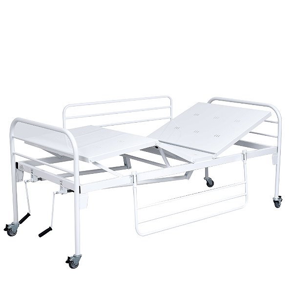 Cama Hospitalar 2 Movimentos Até 5 Posições e Rodinhas até 150Kg S-0180 - Salutem