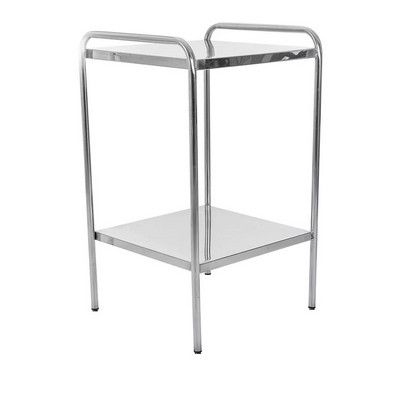 Mesa Auxiliar 40x40x80cm Inox com Ponteira S-0840-D - Salutem Móveis Hospitalares