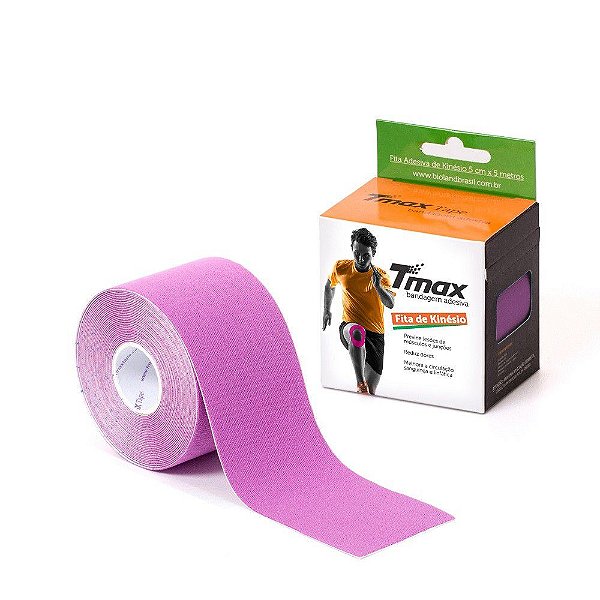 Fita de Kinésio/Bandagem Adesiva Pink 05cm x 5mt -Tmax
