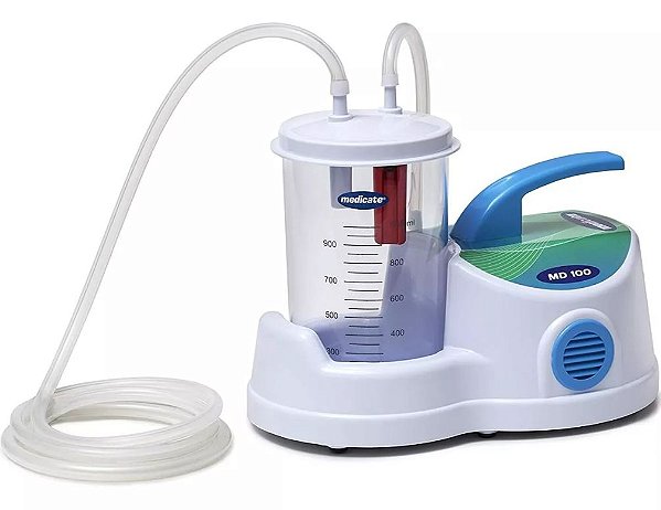 Aspirador Bomba a Vácuo de Sangue e Saliva MD100 Bivolt - Medicate