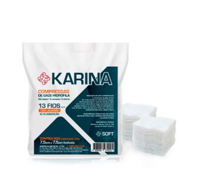 Compressa De Gaze N/Estéril 11 Fios C/500 -  Karina