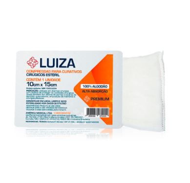 Curativo Algodonado Estéril 15cm x30cm tipo Zobec - Luiza