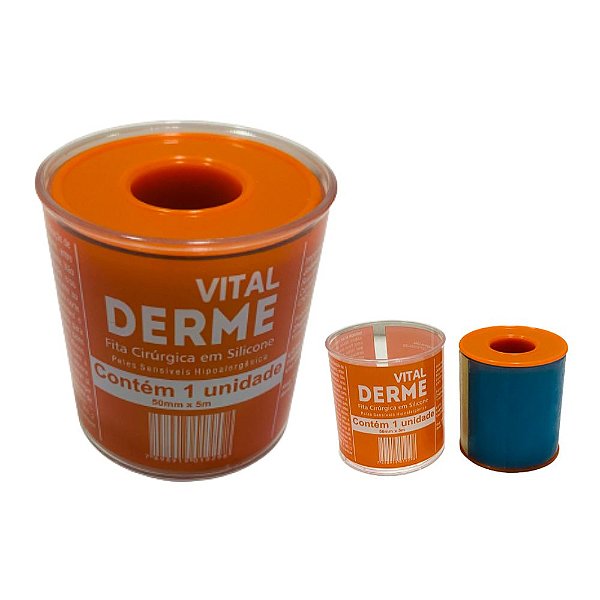 Fita Cirúrgica De Silicone Adesiva Rolo 5cm x 5 metros (Cicatriz ) - Vital Derme