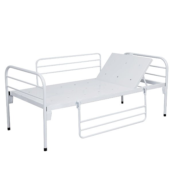 Cama Hospitalar Com Cabeceira Móvel e Grades - Salutem Hospitalares