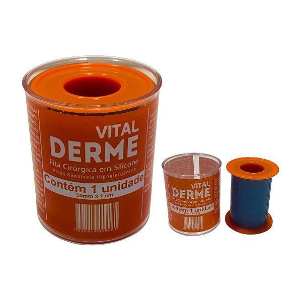 Fita Cirúrgica De Silicone Adesiva Rolo 5cm x 1,5 metro (Cicatriz ) - Vital Derme