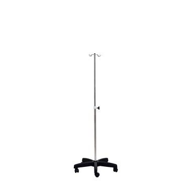 Suporte Para Soro Altura Regulável Aço Inox com 5 Rodízios - S-8404-A
