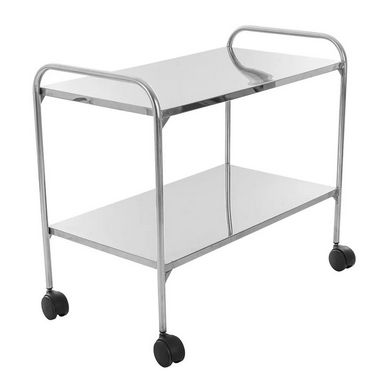 Mesa Auxiliar em Aço Inox 40x60x80cm com Rodizio - S-0860-E