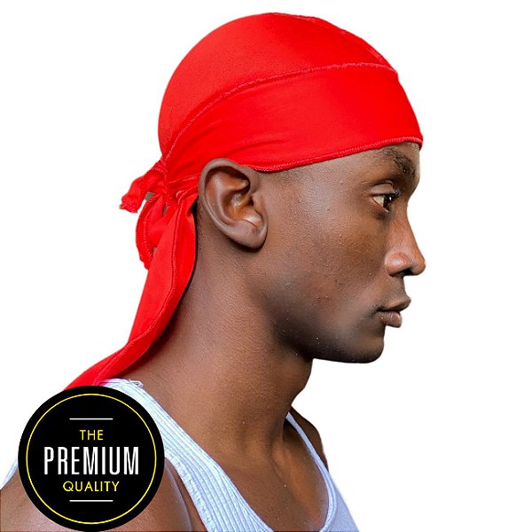 Durag de Poliester Vermelha ( Premium )