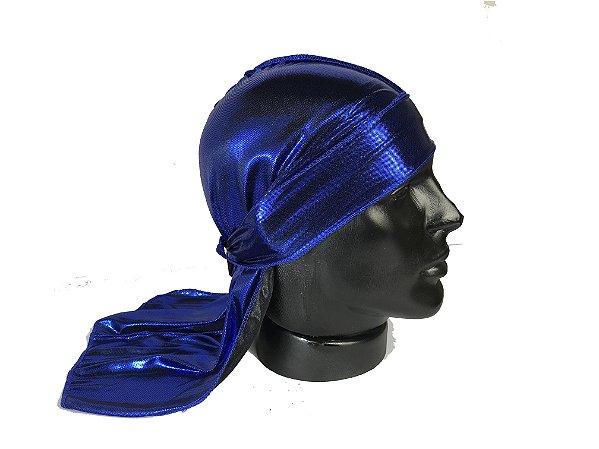 Durag de Silky Premium Azul  Brilhante