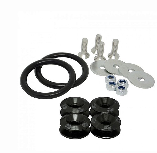 ANILHA DE ENGATE RÁPIDO PARA FIXAÇÃO DE PÁRA-CHOQUE PRETO (MHBL-1-P) METAL HORSE
