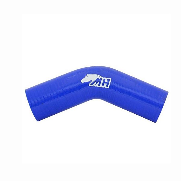 MANGOTE SILICONE CURVA 45º 2"  AZUL (MHSH-45-51-125-A) METAL HORSE
