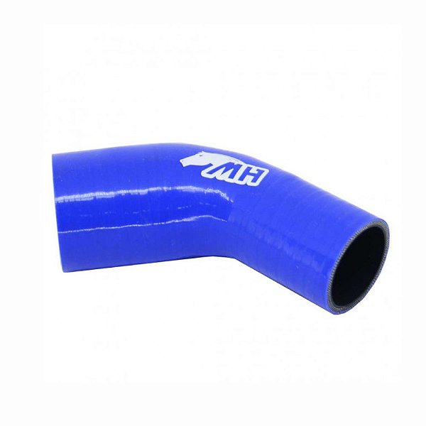 MANGOTE SILICONE REDUÇÃO CURVA 45º 2½" x 2"AZUL (MHSH-45-63-51-102-A) METAL HORSE