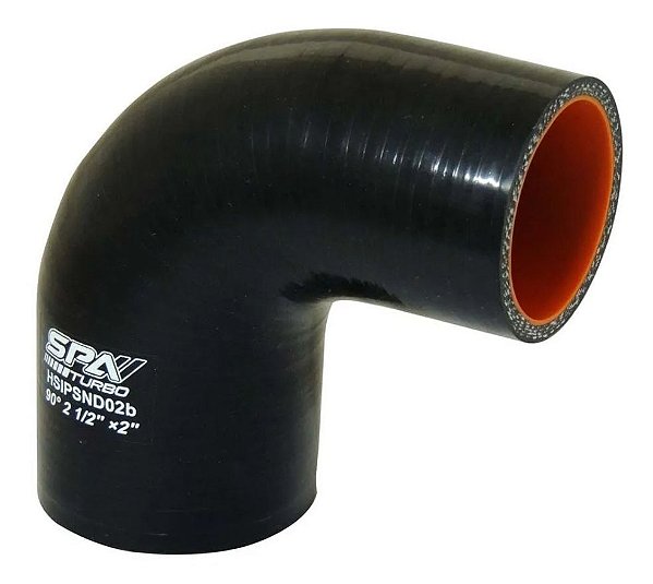 MANGOTE SILICONE REDUÇÃO CURVA 90° 2½" X 2" PRETA (HSIPSND02B) SPA