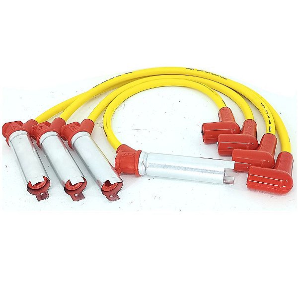 CABO VELA SILICONE 10MM VECTRA/ASTRA AMARELO PONTA VERMELHA (0343 - PSI 034) PSI