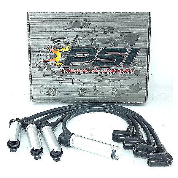 CABO VELA SILICONE 10MM VECTRA/ASTRA PRETO PONTA PRETA (1791 - PSI 034) PSI