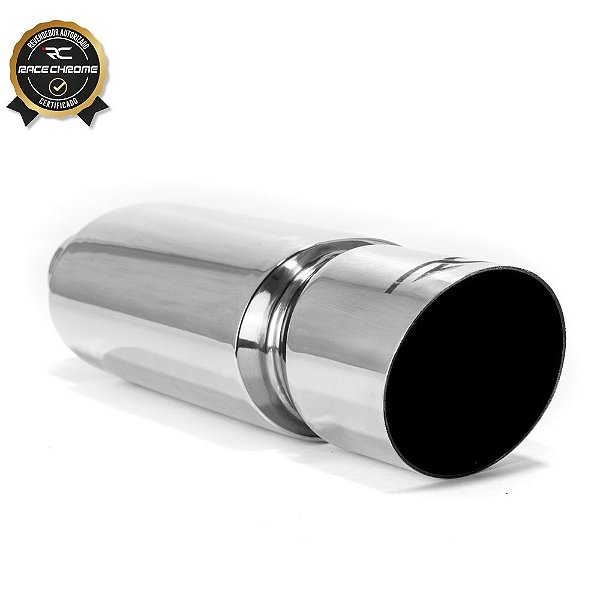 ABAFADOR  ESPORTIVO INOX PRO-LINE OVAL CHAN 4" PONTEIRA 3,5" (RC488)