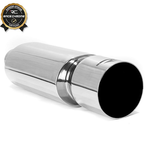 ABAFADOR  ESPORTIVO INOX PRO-LINE OVAL 4" PONTEIRA 3,5" (RC487)