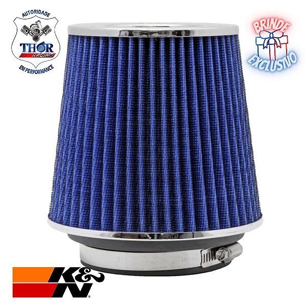 FILTRO AR DUPLO FLUXO AZUL (RG-1001BL) K&N
