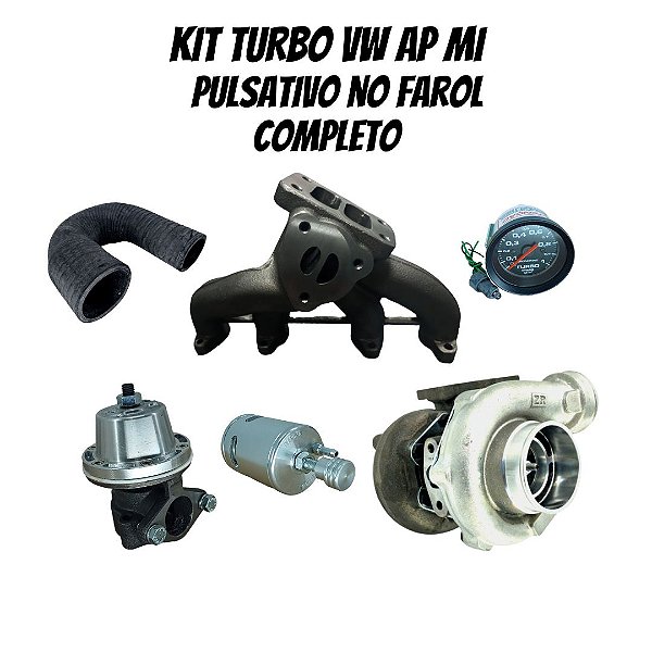 KIT TURBO VW AP MI 1.8 E 2.0 PULSATIVO FAROL COM TURBINA APL525