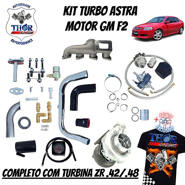 KIT TURBO ASTRA e VECTRA 8V 1.8 e 2.0 COM TURBINA