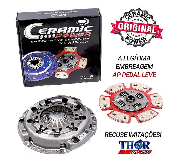 EMBREAGEM AP 980LBS PEDAL LEVE (705-AT2 LIGHT + 7005-ATM6) CERAMIC POWER