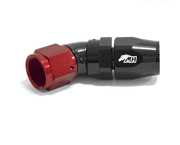 CONEXAO 10AN / AN10 45º PRETO E VERMELHO (MHCA-45-10-PV) METAL HORSE
