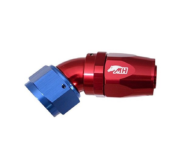 CONEXAO 16AN / AN16 45º AZUL E VERMELHO (MHCA-45-16-AV) METAL HORSE
