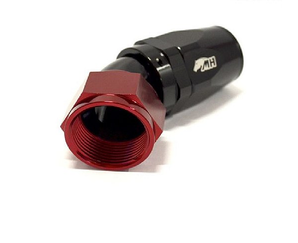 CONEXAO 16AN / AN16 45º PRETO E VERMELHO (MHCA-45-16-PV) METAL HORSE