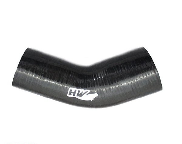 MANGOTE SILICONE CURVA 45º 3¼" x 3" PRETO (MHSH-45-83-76-125) METAL HORSE