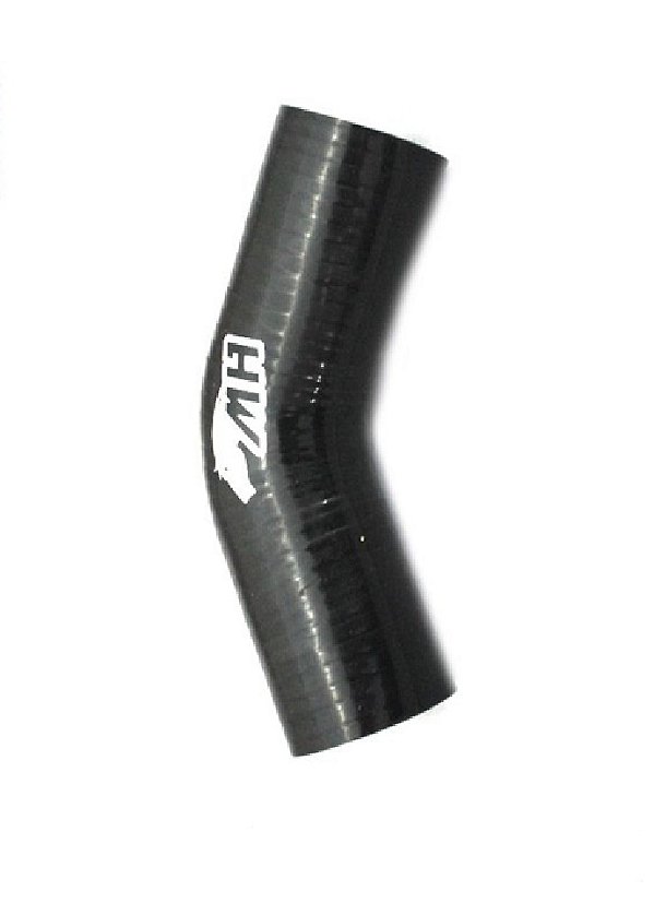MANGOTE SILICONE CURVA 45º 2½" PRETO (MHSH-45-63-125) METAL HORSE