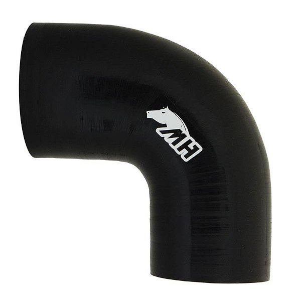 MANGOTE SILICONE REDUCAO CURVA 90º 4" X 3½" PRETO (MHSH-90-102-89-152) METAL HORSE